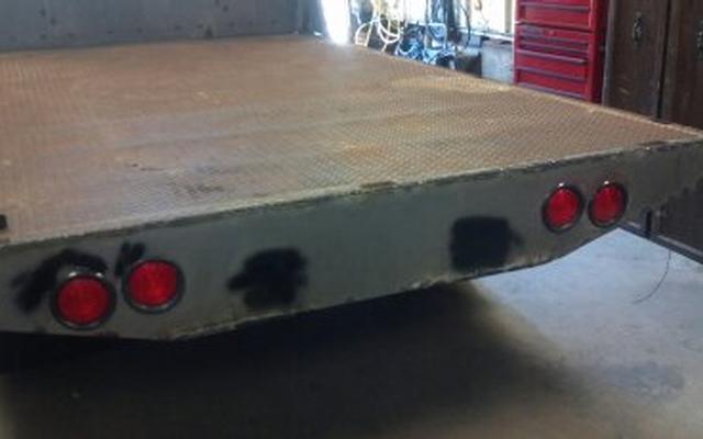 custom lights on dump truck